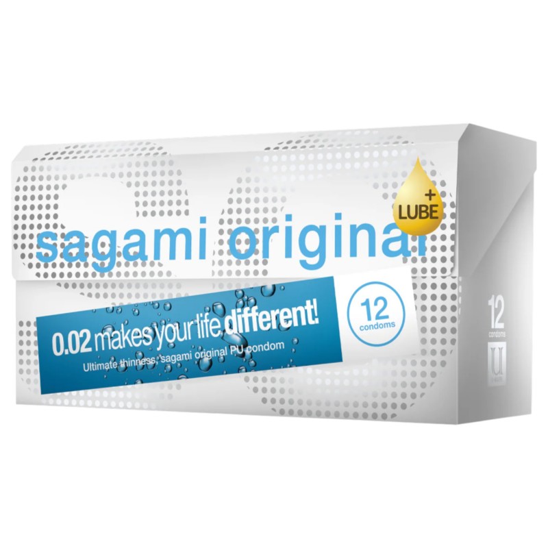 Sagami Original 0.02 - extra síkosított óvszer - 55mm (12db) 120898 termék bemutató kép