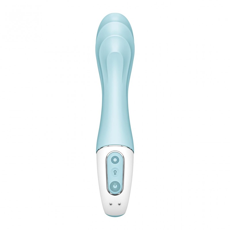 Satisfyer Air Pump Vibrator 5 - okos pumpálható vibrátor (kék) 63788 termék bemutató kép