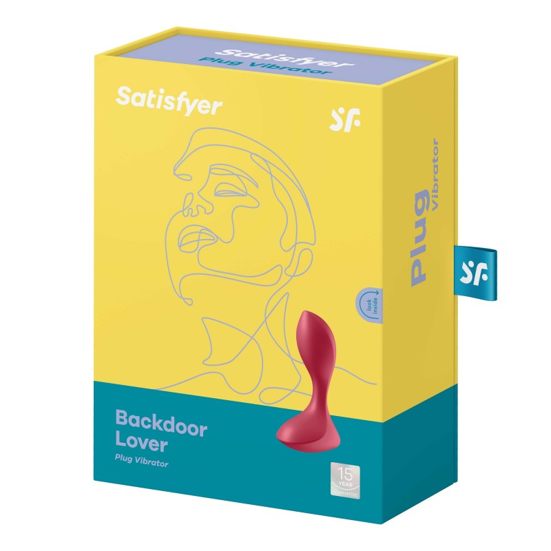 Satisfyer Backdoor Lover - akkus, vízálló anál vibrátor (piros) 47403 termék bemutató kép