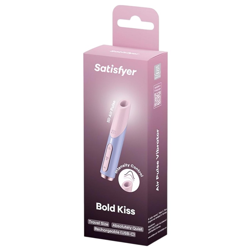 Satisfyer Bold Kiss - léghullámos rúzs vibrátor (rózsaszín) 108209 termék bemutató kép