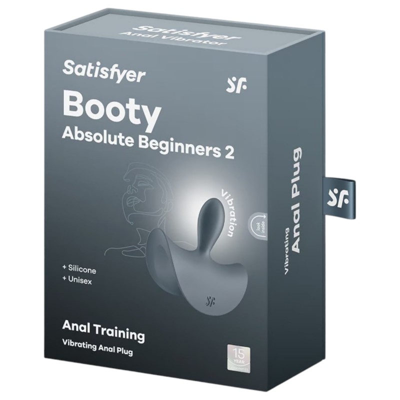 Satisfyer Booty Absolute Beginners 2 - anál vibrátor (szürke) 104487 termék bemutató kép