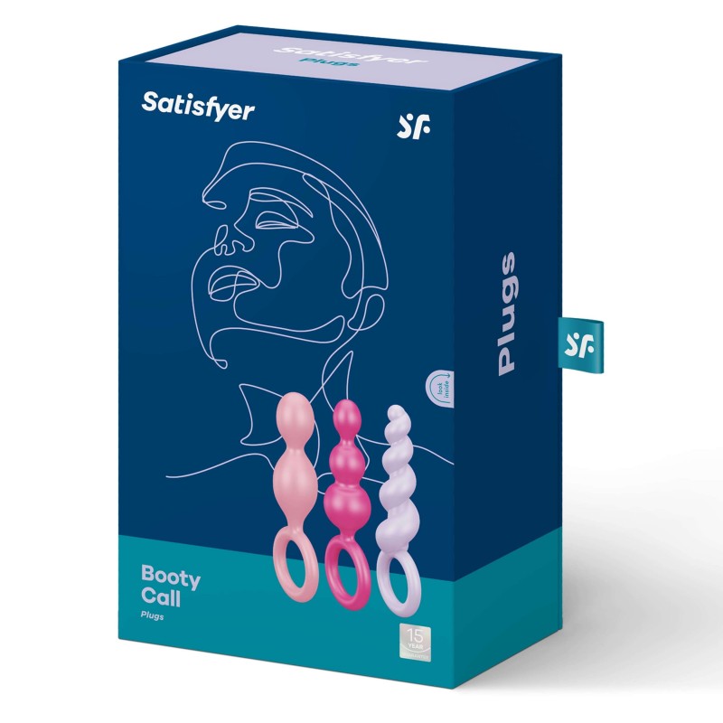 Satisfyer Booty Call - anál plug szett - színes (3 részes) 45530 termék bemutató kép