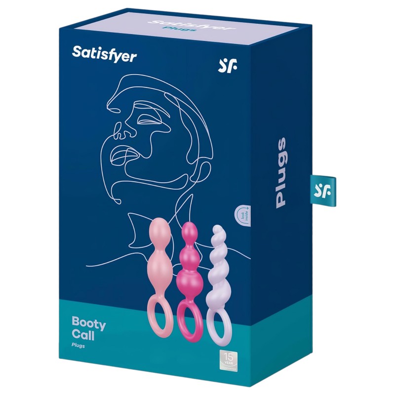 Satisfyer Booty Call - színes anál plug szett (3 részes) 158932 termék bemutató kép