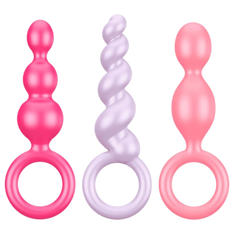 Satisfyer Booty Call - színes anál plug szett (3 részes) 158934 termék bemutató kép