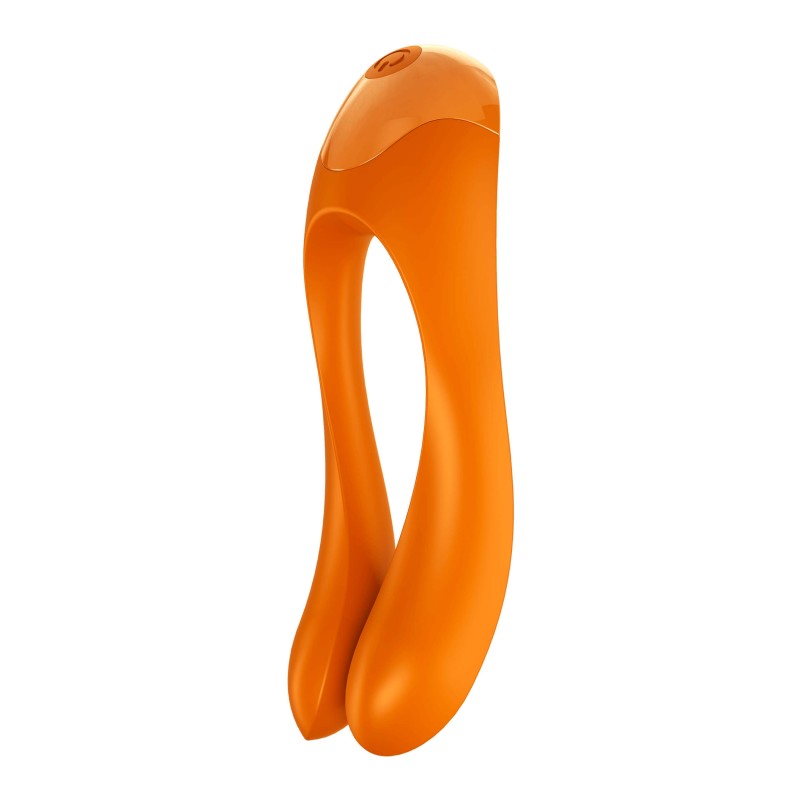 Satisfyer Candy Cane - akkus, vízálló kétágú vibrátor (narancs) 42462 termék bemutató kép
