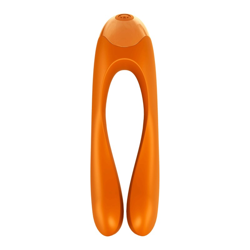 Satisfyer Candy Cane - akkus, vízálló kétágú vibrátor (narancs) 42465 termék bemutató kép