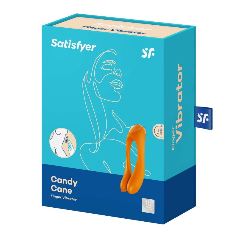 Satisfyer Candy Cane - akkus, vízálló kétágú vibrátor (narancs) 42466 termék bemutató kép