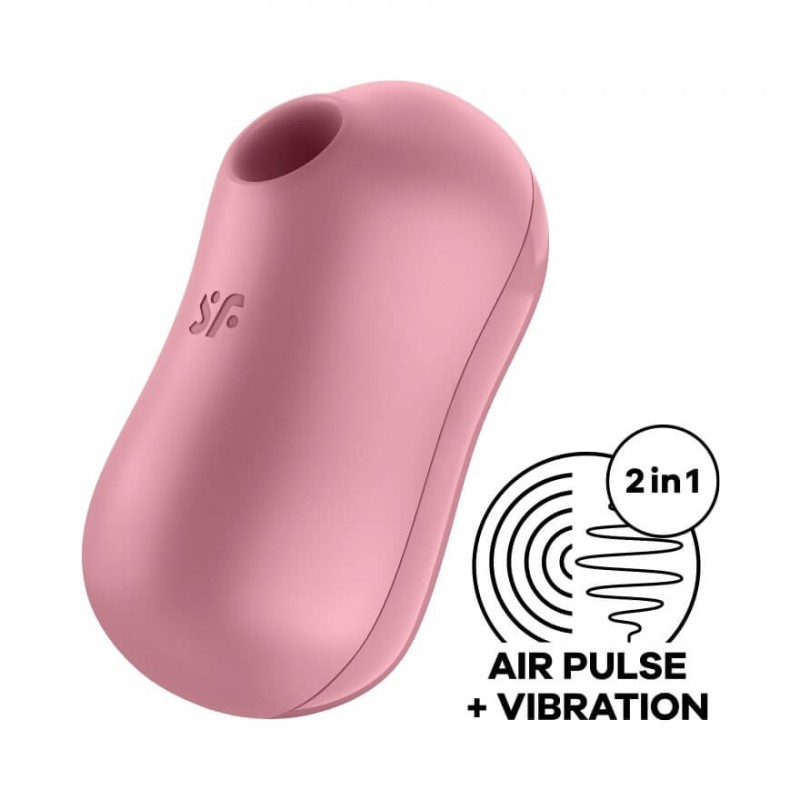 Satisfyer Cotton Candy - léghullámos csikló vibrátor (korall) 77067 termék bemutató kép