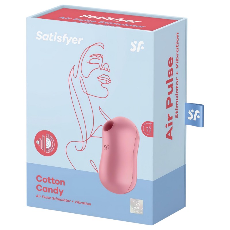 Satisfyer Cotton Candy - léghullámos csikló vibrátor (korall) 100510 termék bemutató kép