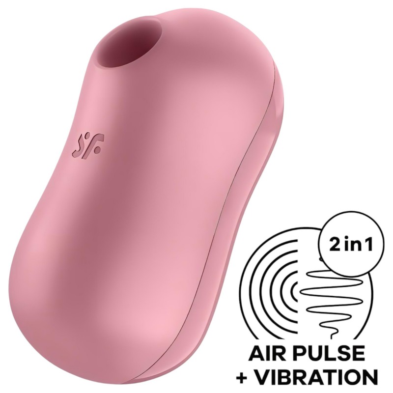 Satisfyer Cotton Candy - léghullámos csikló vibrátor (korall) 100511 termék bemutató kép