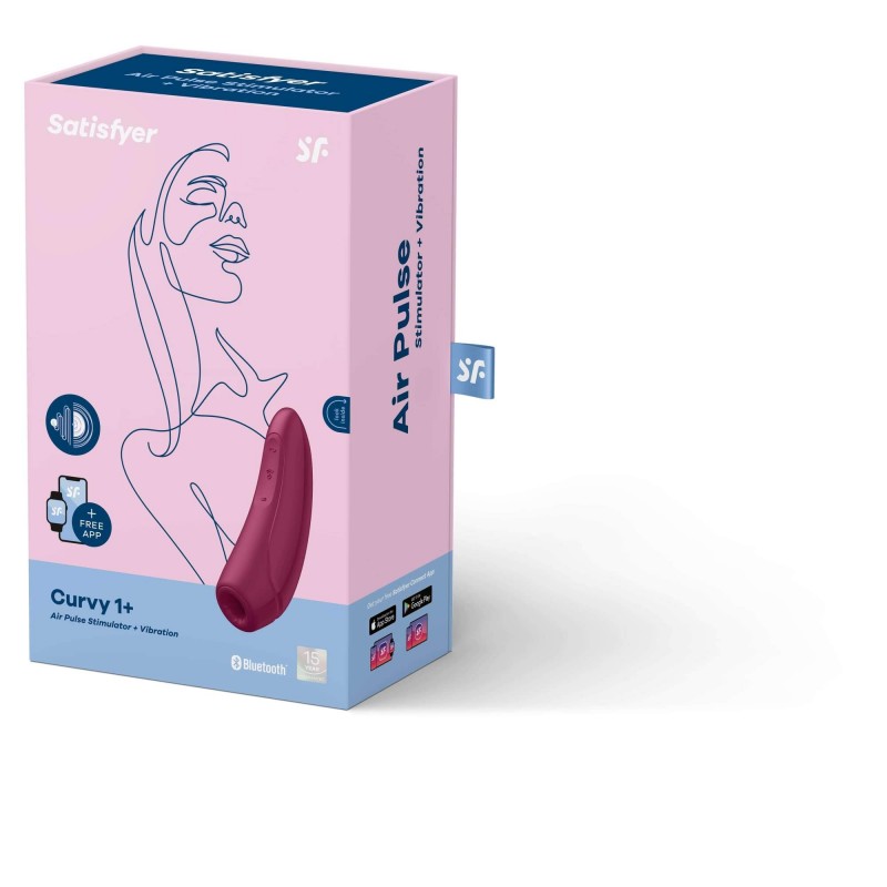 Satisfyer Curvy 1+ - okos léghullámos csiklóizgató (vörös) 81005 termék bemutató kép