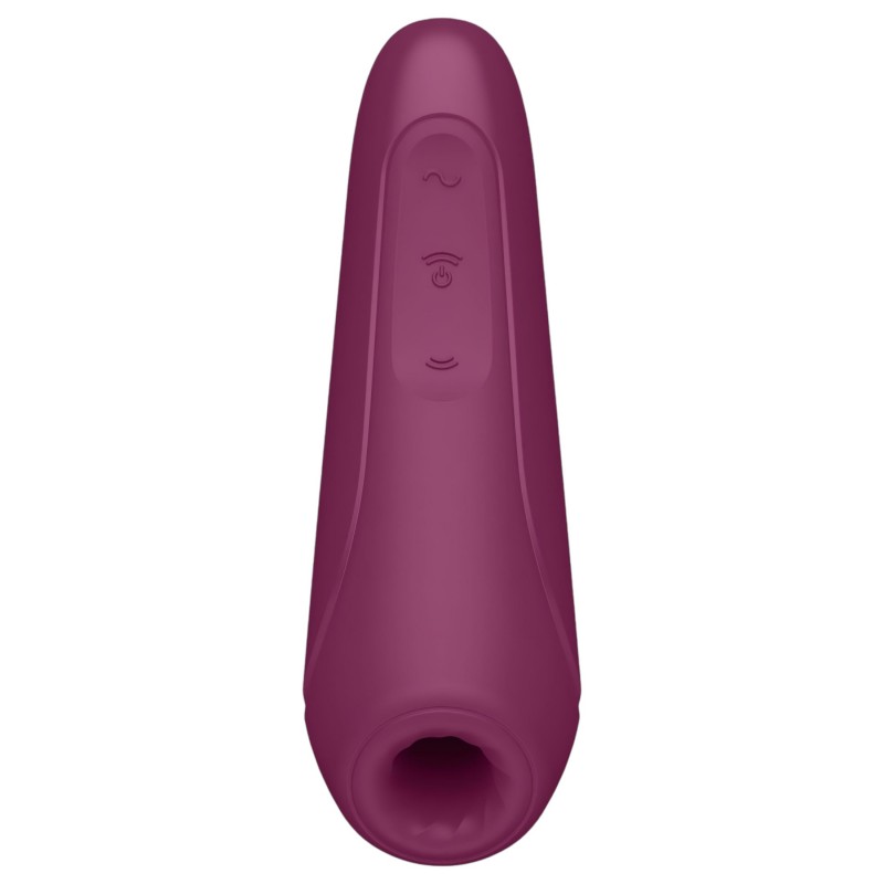 Satisfyer Curvy 1+ – App-vezérelt léghullámos csiklóizgató (piros) 138374 termék bemutató kép