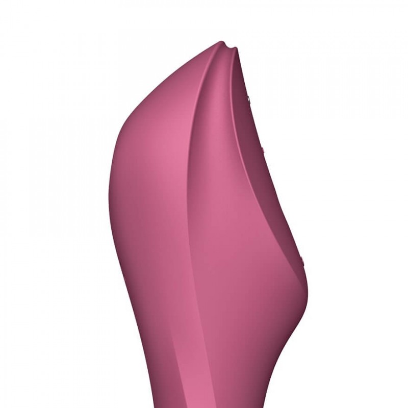 Satisfyer Curvy Trinity 3 - akkus léghullámos 2in1 vibrátor (piros) 76921 termék bemutató kép