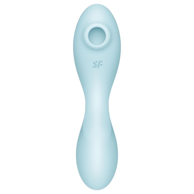 Satisfyer Curvy Trinity 5+ – App-vezérelt 2in1 vibrátor (kék) 138369 termék bemutató kép