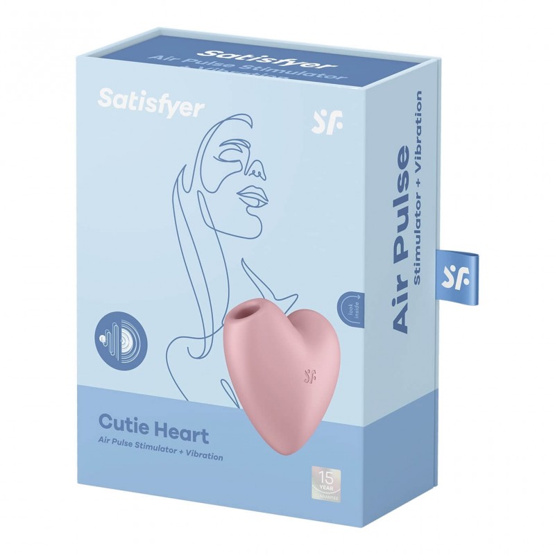 Satisfyer Cutie Heart - akkus léghullámos csikló vibrátor (pink) 77058 termék bemutató kép