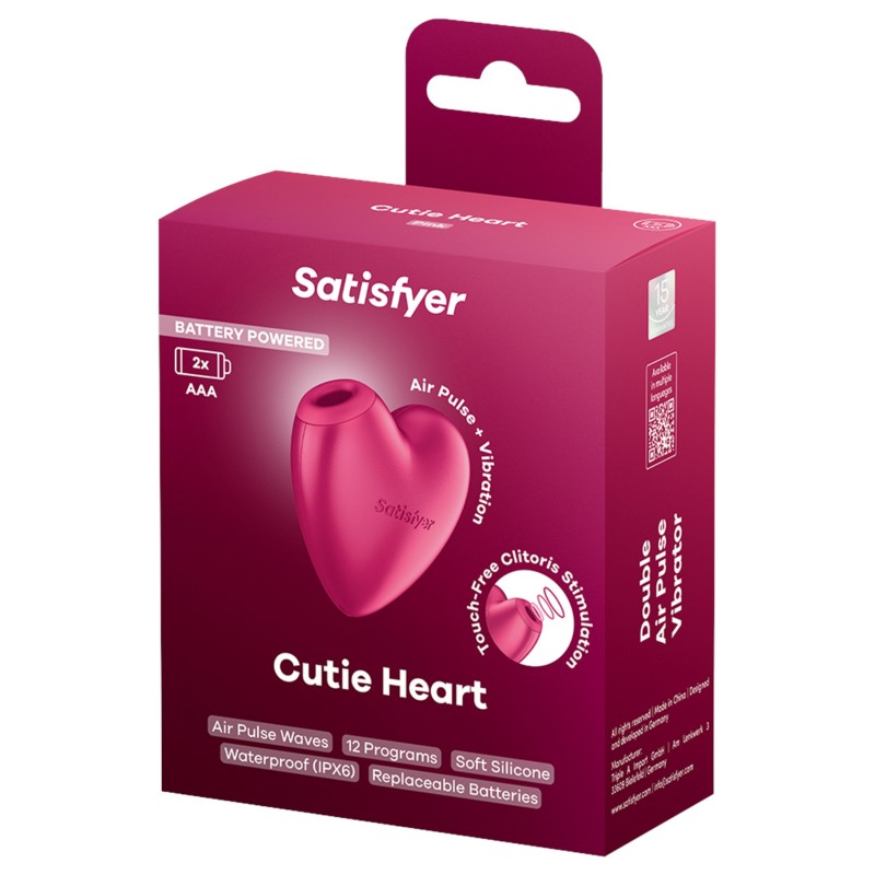 Satisfyer Cutie Heart - léghullámos csiklóizgató (pink) 125652 termék bemutató kép