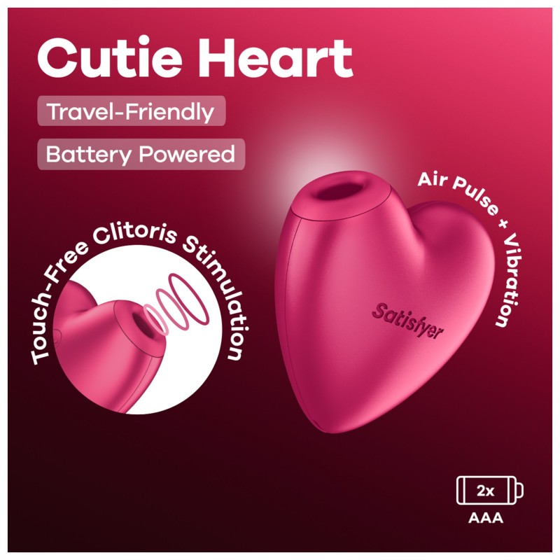 Satisfyer Cutie Heart - léghullámos csiklóizgató (pink) 125655 termék bemutató kép
