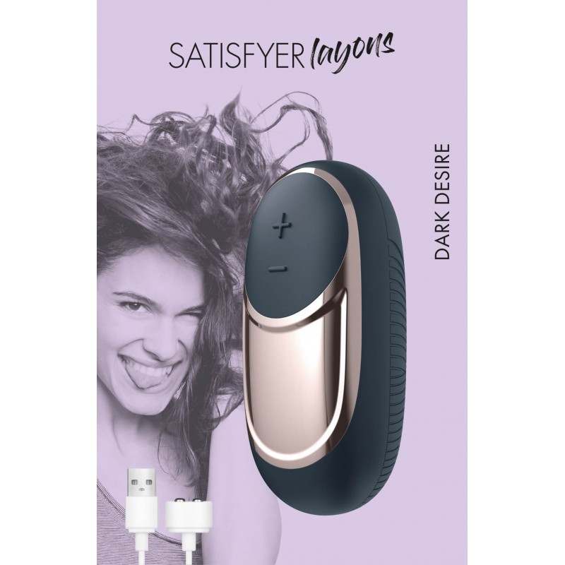 Satisfyer Dark Desire - akkus csikló vibrátor (fekete) 29564 termék bemutató kép