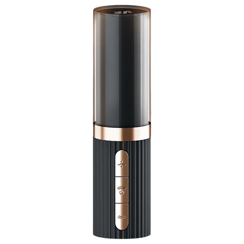 Satisfyer Deep Kiss - léghullámos rúzs vibrátor (fekete) 124725 termék bemutató kép