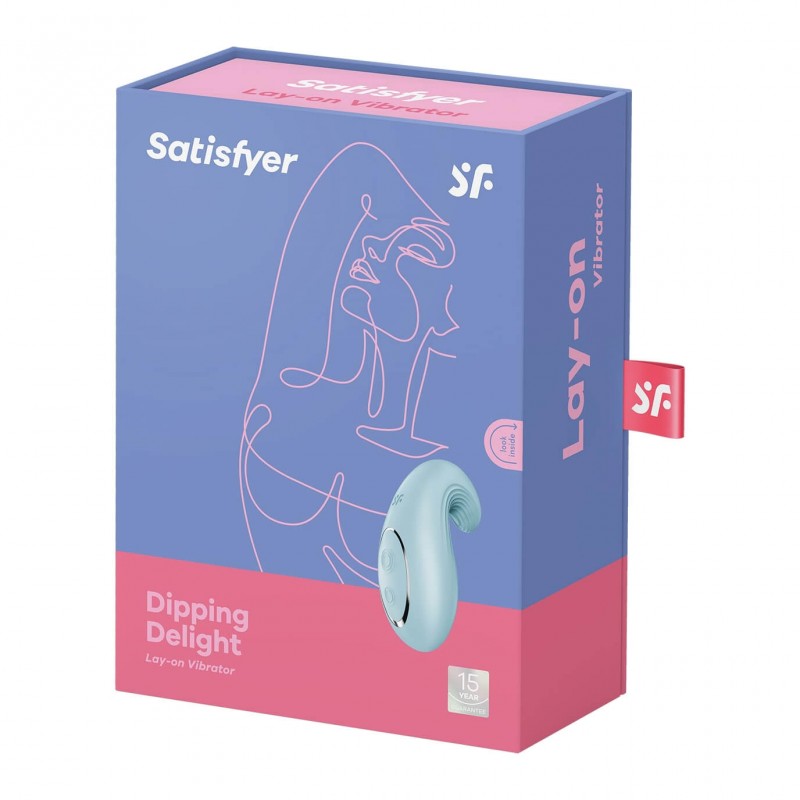 Satisfyer Dipping Delight - akkus csikló vibrátor (kék) 66178 termék bemutató kép