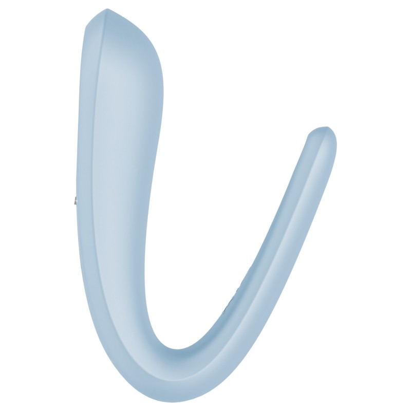 Satisfyer Double Classic - akkus párvibrátor pároknak (kék) 166303 termék bemutató kép