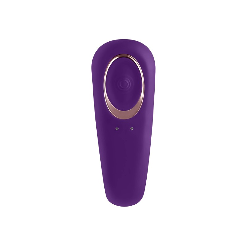 Satisfyer Double Classic - vízálló, akkus párvibrátor (lila) 51314 termék bemutató kép