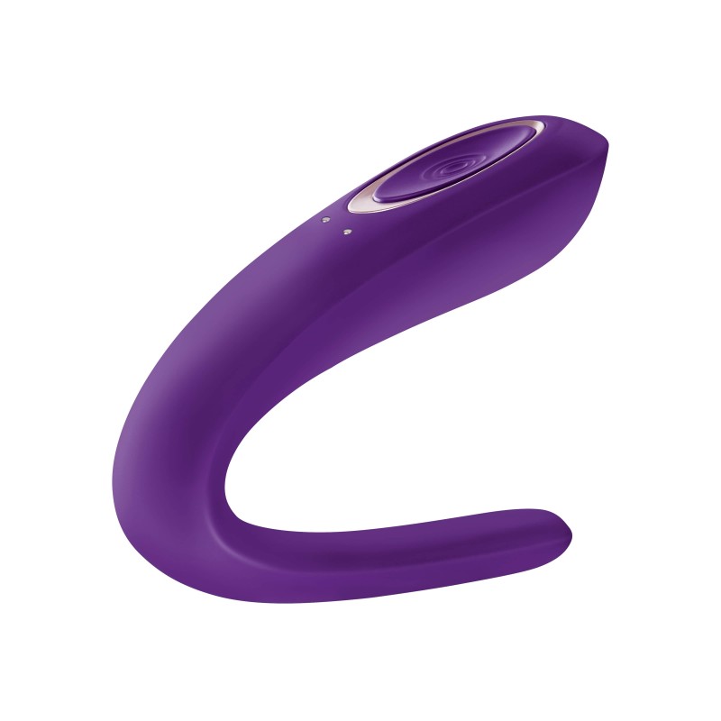Satisfyer Double Classic - vízálló, akkus párvibrátor (lila) 51315 termék bemutató kép