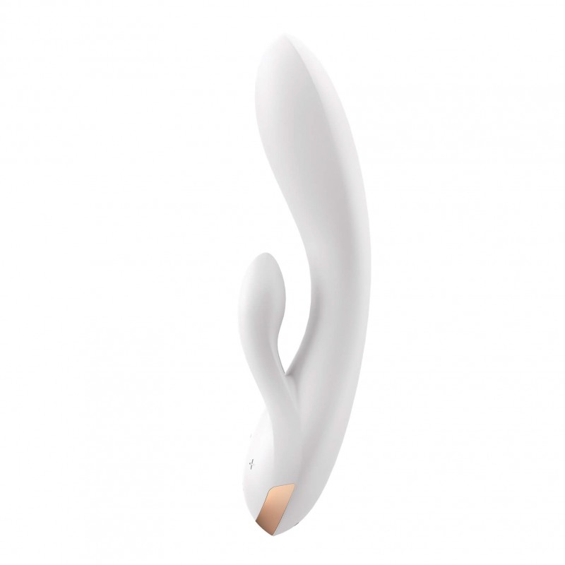 Satisfyer Double Flex - okos, csiklókaros vibrátor (fehér) 88219 termék bemutató kép