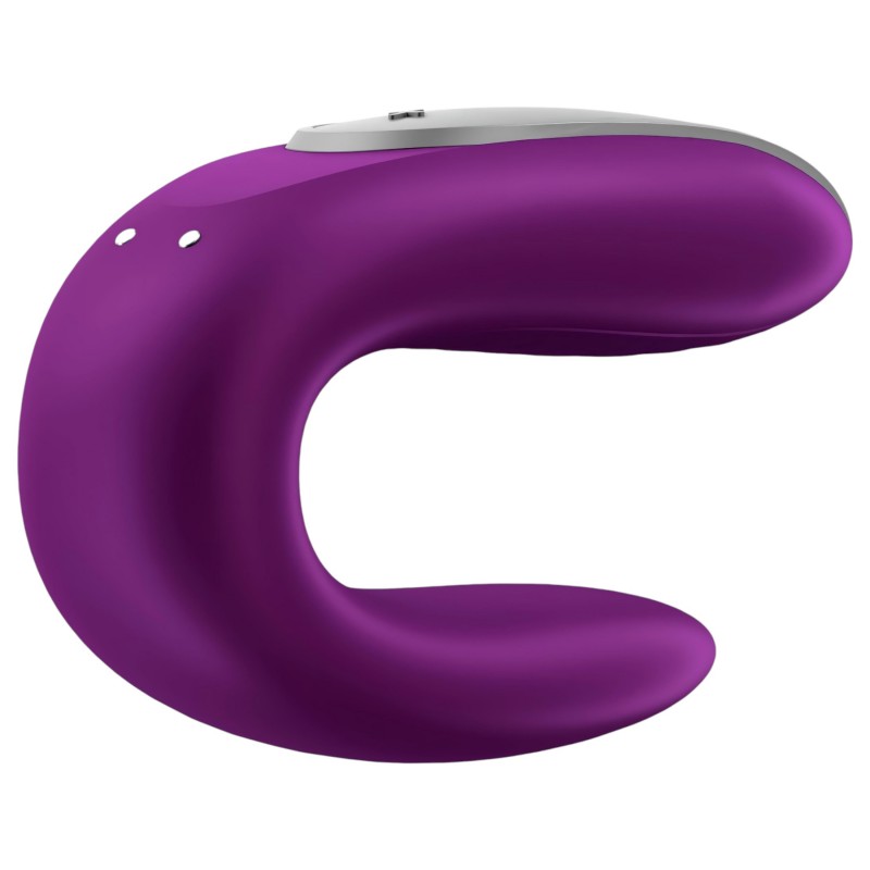 Satisfyer Double Fun - app-vezérelt párvibrátor pároknak (lila) 154883 termék bemutató kép