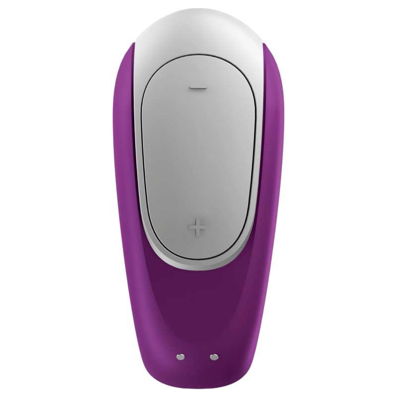 Satisfyer Double Fun - app-vezérelt párvibrátor pároknak (lila) 154885 termék bemutató kép
