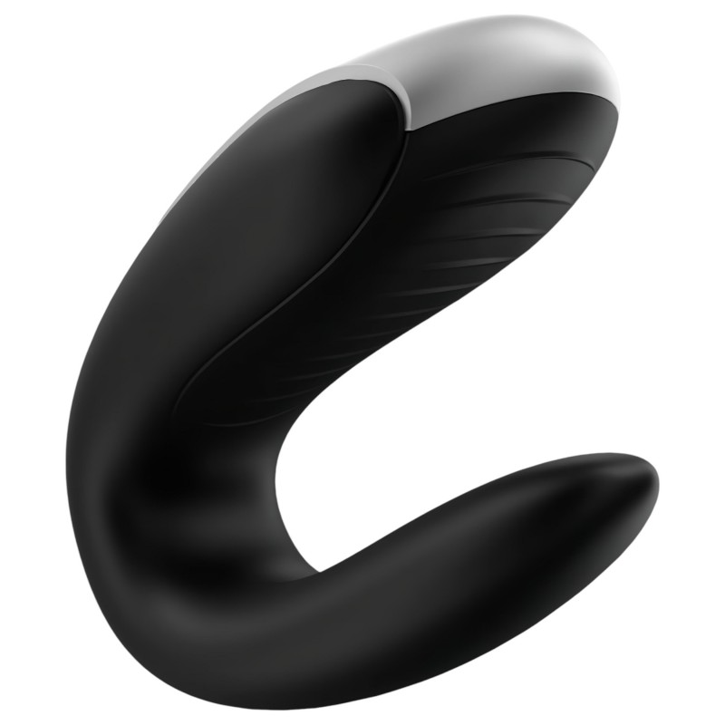 Satisfyer Double Fun - okos, vízálló párvibrátor (fekete) 112722 termék bemutató kép