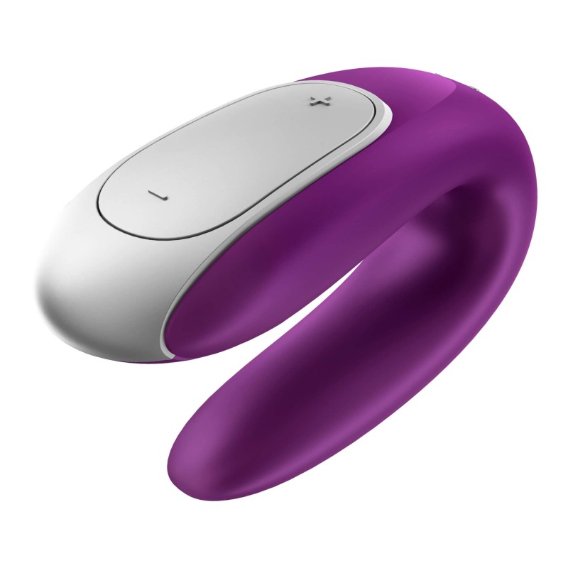 Satisfyer Double Fun - okos párvibrátor (lila) 81682 termék bemutató kép