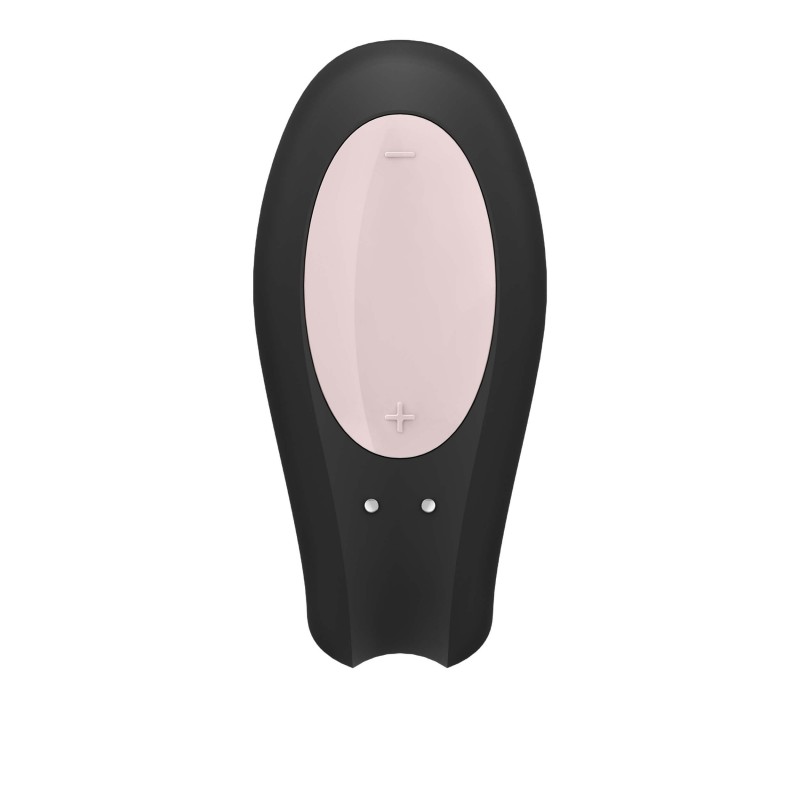 Satisfyer Double Joy - okos vízálló párvibrátor (fekete) 39009 termék bemutató kép