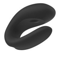 Satisfyer Double Joy - okos, akkus, vízálló párvibrátor (fekete) 39011 termék bemutató kép