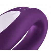 Satisfyer Double Joy - okos, akkus, vízálló párvibrátor (lila) 45563 termék bemutató kép