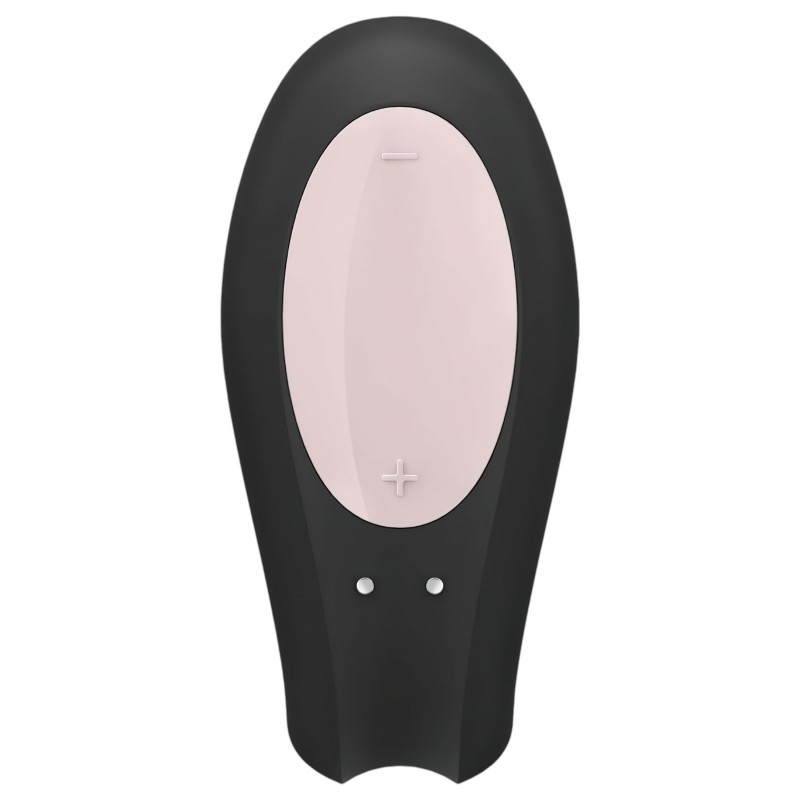 Satisfyer Double Joy - okos vízálló párvibrátor (fekete) 102215 termék bemutató kép
