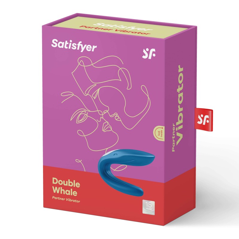 Satisfyer Double Whale - két-motoros párvibrátor (kék) 59199 termék bemutató kép