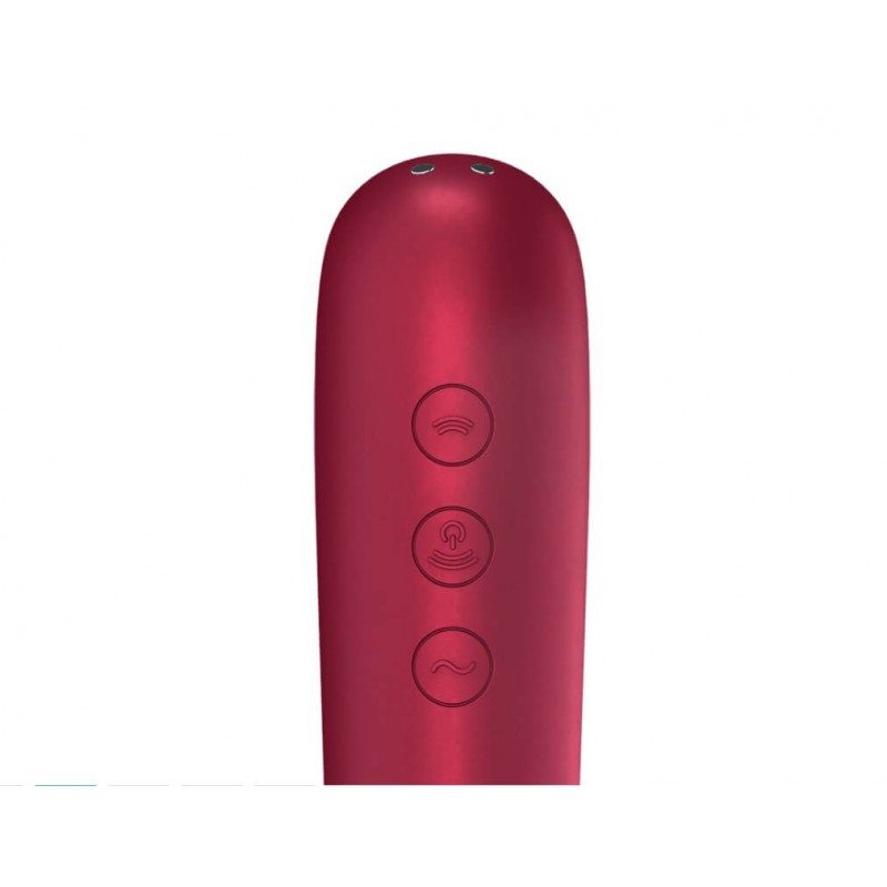Satisfyer Dual Love - okos hüvelyi és csikló vibrátor (piros) 88135 termék bemutató kép