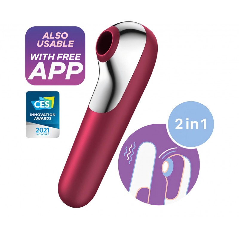 Satisfyer Dual Love – App-vezérelt csiklóvibrátor (piros) 138343 termék bemutató kép