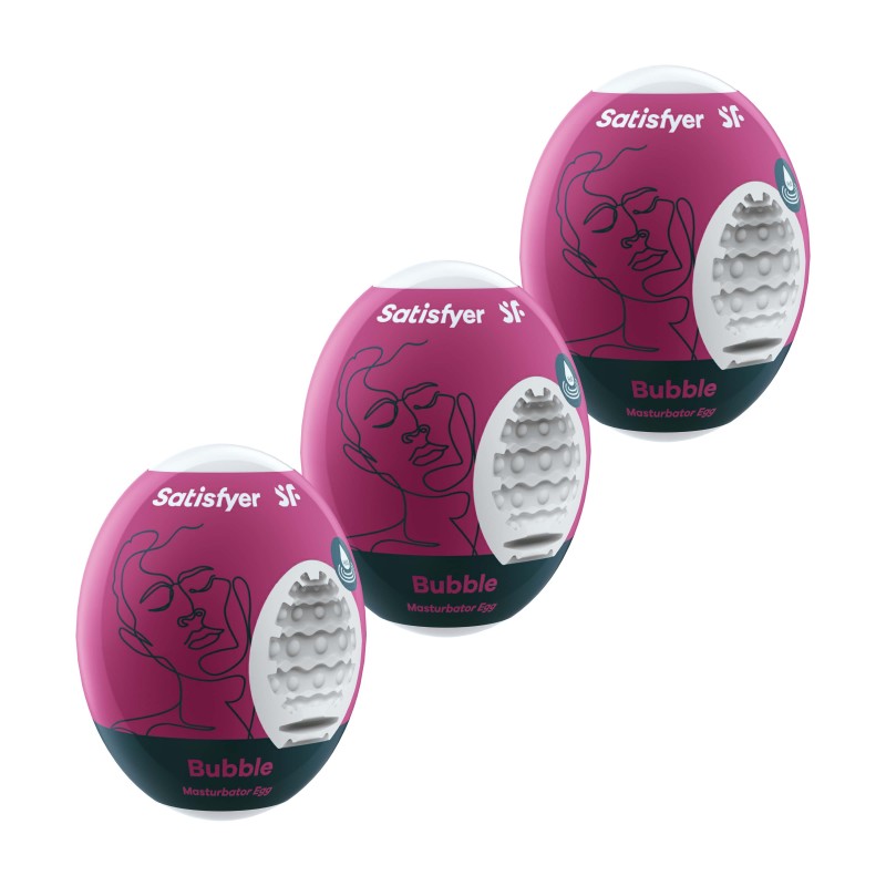 Satisfyer Egg Bubble - tojás maszturbátor (3db) 52058 termék bemutató kép
