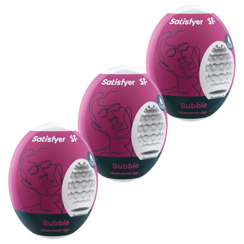Satisfyer Egg Bubble - tojás maszturbátor férfiaknak (3 db) 165445 termék bemutató kép