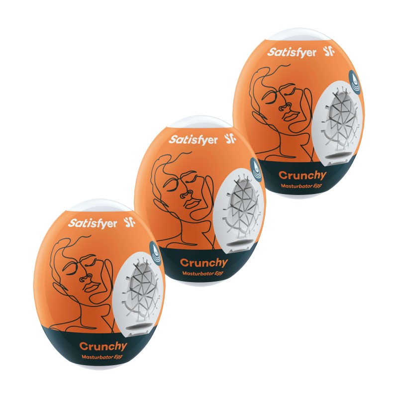Satisfyer Egg Crunchy - tojás maszturbátor szett (3db) 52066 termék bemutató kép