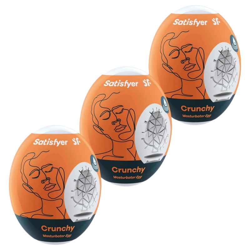 Satisfyer Egg Crunchy - tojás maszturbátor szett férfiaknak (3 db) 129702 termék bemutató kép