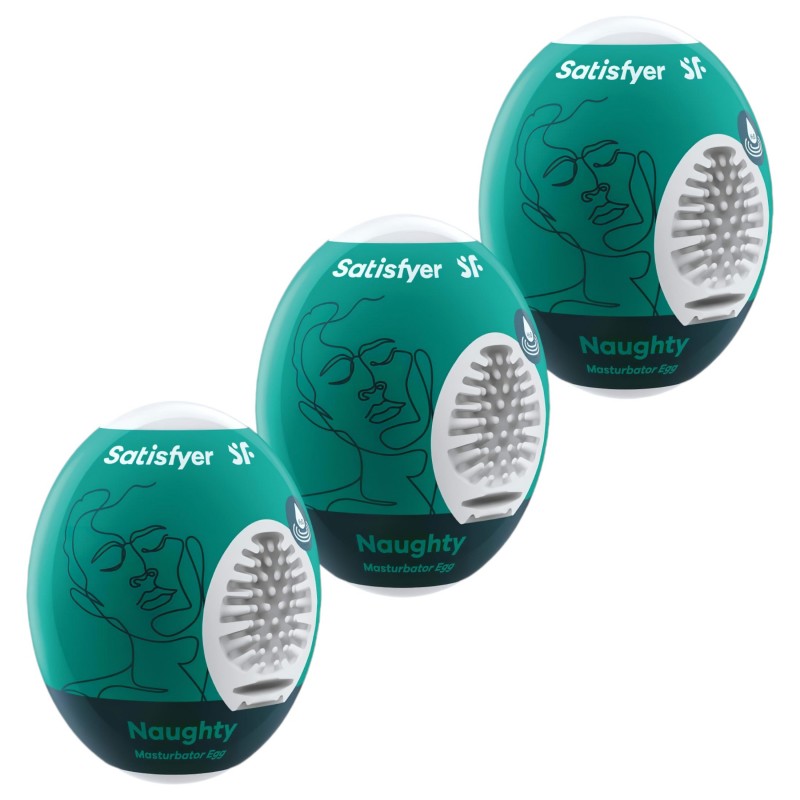 Satisfyer Egg Naughty - tojás maszturbátor szett férfiaknak (3 db) 165412 termék bemutató kép