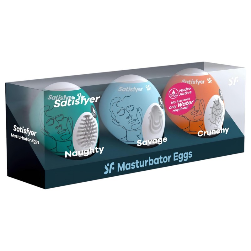 Satisfyer Egg NSC - tojás maszturbátor szett (3db) 110686 termék bemutató kép
