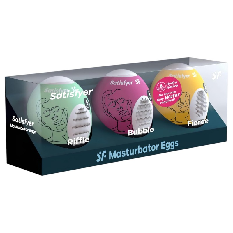 Satisfyer Egg RBF - tojás maszturbátor szett férfiaknak (3 db) 161646 termék bemutató kép
