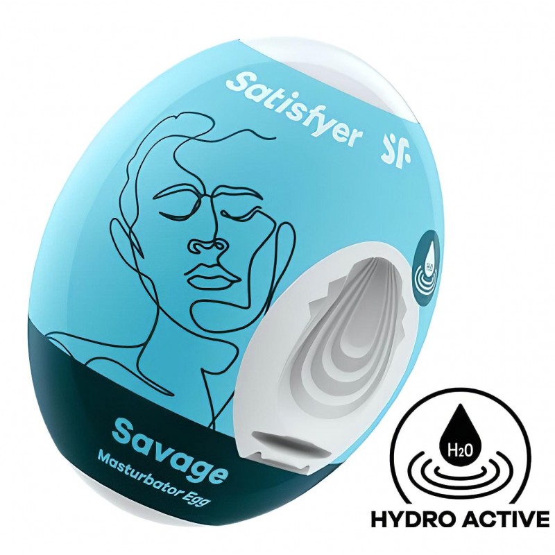 Satisfyer Egg Savage - tojás maszturbátor férfiaknak (1 db) 156346 termék bemutató kép