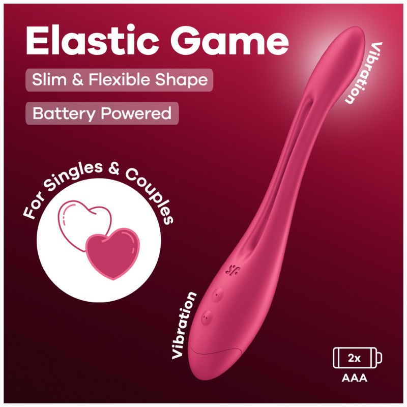 Satisfyer Elastic Game - elemes, flexibilis párvibrátor (pink) 165625 termék bemutató kép