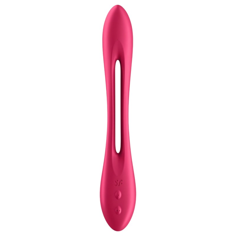 Satisfyer Elastic Joy - akkus, flexibilis párvibrátor pároknak (piros) 160979 termék bemutató kép