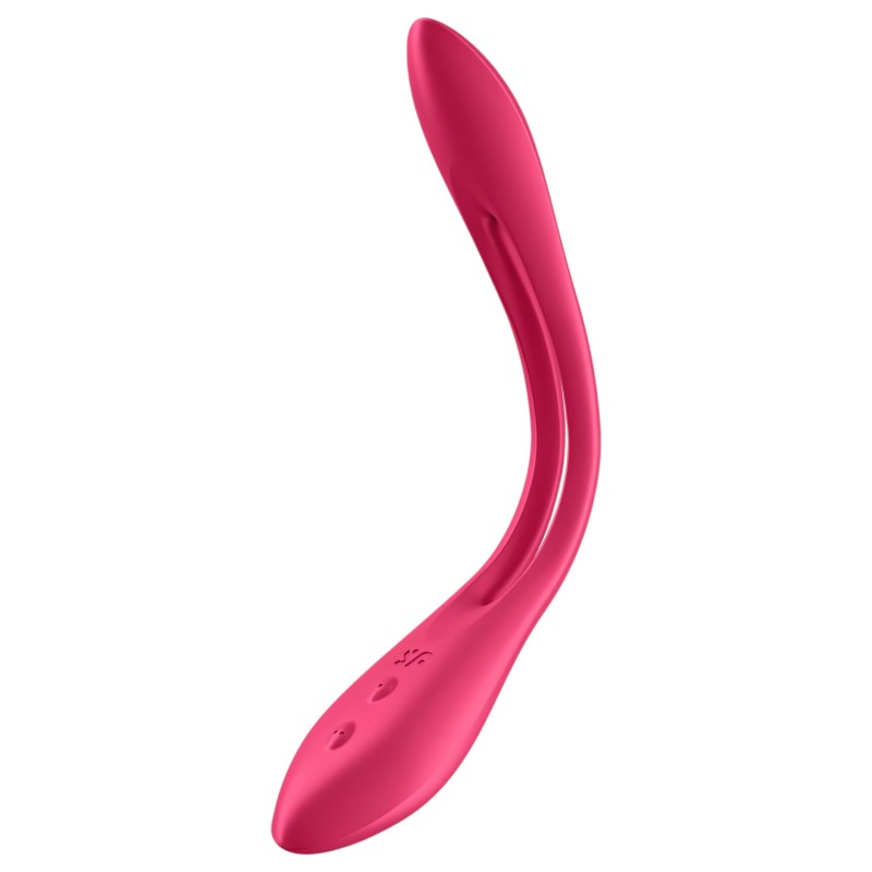 Satisfyer Elastic Joy - akkus, flexibilis párvibrátor pároknak (piros) 160983 termék bemutató kép